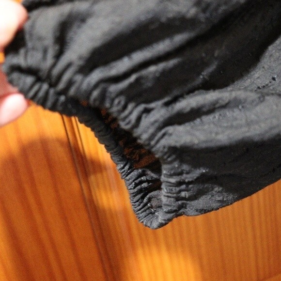 Ramona Rull Black Metallic Stripe Balloon Sleeve Vintage Dress 1X Retro - Picture 12 of 16